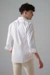 Shop_Amrit Dawani_White Cotton Flamingo Wonderland Hand Paint Shirt _at_Aza_Fashions