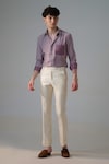 Buy_Amrit Dawani_Purple Cotton Gradient Tone Shirt_at_Aza_Fashions