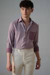 Buy_Amrit Dawani_Purple Cotton Gradient Tone Shirt_Online_at_Aza_Fashions
