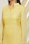 Shop_Peenacolada_Yellow Georgette, Chiffon Metallic Resham Embroidered Anarkali With Dupatta _Online_at_Aza_Fashions