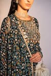 Buy_Redpine Designs_Green Kurta And Dupatta Viscose Georgette Printed Floral Blossom Sharara Set _Online_at_Aza_Fashions