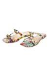 Shop_Tic Tac Toe Footwear_Multi Color Printed Abstract Flats _at_Aza_Fashions