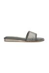 Tic Tac Toe Footwear_Grey Embellished Diamond Strap Flats_Online_at_Aza_Fashions