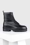 Oroh_Black Carrizal Leather Ankle Boots _Online_at_Aza_Fashions