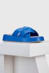 Oroh_Blue Teruel Cross Strap Flats_Online_at_Aza_Fashions