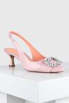 Buy_Oroh_Pink Brooches Ruby Ornamented Heels_at_Aza_Fashions