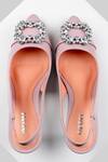 Shop_Oroh_Pink Brooches Ruby Ornamented Heels_at_Aza_Fashions