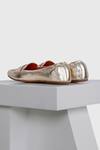 Shop_Oroh_Gold Leather Ballerina Flats_Online_at_Aza_Fashions