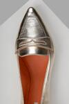 Oroh_Gold Leather Ballerina Flats_at_Aza_Fashions
