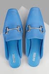 Shop_OROH_Blue Jerez Leather Mules _at_Aza_Fashions