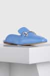 Buy_OROH_Blue Jerez Leather Mules _Online_at_Aza_Fashions