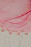 SHINOR_Pink Silk Organza Hand Embroidery French Knots Notched Kurta Set _Online_at_Aza_Fashions