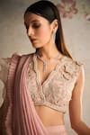 Ridhi Mehra_Pink Femme Embroidered Blouse Sharara Set _Online_at_Aza_Fashions