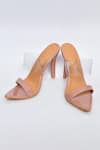 Buy_Naintara Bajaj_Peach Plain Solid Transparent Strap Heels_Online_at_Aza_Fashions