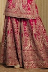 Sheetal Batra_Pink Kurta And Bottom Silk Chanderi Mazneen Paisley Flared Pant Set_Online_at_Aza_Fashions