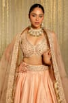 Shop_Sheetal Batra_Pink Blouse And Lehenga Pure Raw Silk Embroidery Kiran Dori Aasiya Bridal Set _Online_at_Aza_Fashions