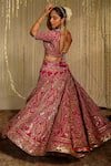 Shop_Sheetal Batra_Pink Blouse And Lehenga Pure Raw Silk Embroidery Amirah Sitaara Bridal Set _at_Aza_Fashions