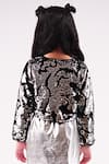 Shop_LIL DRAMA_Black 100% Polyester Embellished Sequins Jacket_at_Aza_Fashions