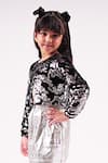 LIL DRAMA_Black 100% Polyester Embellished Sequins Jacket_Online_at_Aza_Fashions