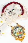 Buy Mero Jewellery Multi Color Hand Painted, Kundan, Stones, Beads Radha Krishna Pendant Necklace at Aza Fashions Buy_Mero Jewellery_Multi Color Hand Painted, Kundan, Stones, Beads Radha Krishna Pendant Necklace_at_Aza_Fashions