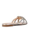 Buy_Vanilla Moon_Silver Atlas Strap Embellished Flats_Online_at_Aza_Fashions