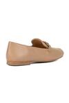 Buy_Vanilla Moon_Beige Cruz Leather Metallic Loafers_Online_at_Aza_Fashions
