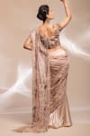 GEE SIN by Geetanjali Singh_Beige Fishtail Saree Skirt Modal Satin Pre-stitched With Embellished Blouse _Online_at_Aza_Fashions