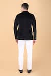 Shop_Manish Nagdeo_Black Bandhgala Luxury Velvet Solid And Trouser Set _at_Aza_Fashions