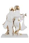 H2h_White Fibre Crystal Radhe Krishna Sculpture_Online_at_Aza_Fashions
