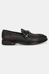 Lafattio_Maroon Hand Woven Loafers  _Online_at_Aza_Fashions