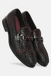 Buy_Lafattio_Maroon Hand Woven Loafers  _Online_at_Aza_Fashions