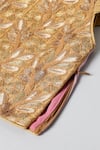 Byb Premium_Pink Silk Sequins, Embroidery Blouse Lehenga Set _at_Aza_Fashions