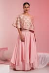 Buy_SWATI WADHWANI COUTURE_Pink Silk Embroidered Lehenga Set_at_Aza_Fashions