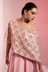 Shop_SWATI WADHWANI COUTURE_Pink Silk Embroidered Lehenga Set_Online_at_Aza_Fashions