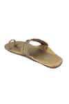 Shop_The Madras Trunk_Gold Metallic T-strap Kolhapuris _Online_at_Aza_Fashions