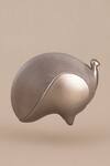 Ampm_Silver Nazma Metallic Clutch _Online