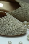 Shop_Foot Fuel_Gold Beads Pearl Embellished Mule Heels _Online_at_Aza_Fashions