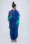 Shop_Lila_Blue Cotton Silk Blend Jemima Kalidaar Kurta Dhoti Pant Set _at_Aza_Fashions