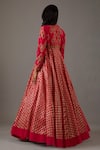 Shop_Rohit Bal_Pink Silk Chanderi Floral Blossom Banasai Jaal Embroidered Anarkali Set _at_Aza_Fashions