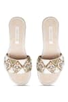 Buy_Kaltheos_Gold Embellished Cynthia Bead Block Heels _Online_at_Aza_Fashions