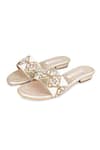 Buy_Kaltheos_Gold Embellished Cynthia Bead Block Heels _Online