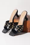 Shop_Kaltheos_Black Embellished Nina Bead Heels _at_Aza_Fashions