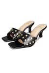 Kaltheos_Black Embellished Nina Bead Heels _Online