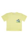 Buy_STELLA ROSSA BY LES PETITS_Yellow Cotton Surfer Motif T-shirt_at_Aza_Fashions