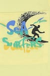 STELLA ROSSA BY LES PETITS_Yellow Cotton Surfer Motif T-shirt_Online_at_Aza_Fashions