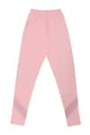 Buy_Rang by Lespetits_Pink Cotton Mesh Paralleled Detailed Jogger  _at_Aza_Fashions