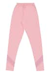 Shop_Rang by Lespetits_Pink Cotton Mesh Paralleled Detailed Jogger  _at_Aza_Fashions