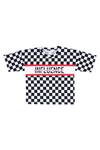 Buy_STELLA ROSSA BY LES PETITS_Black Cotton Checkered Pattern T-shirt_at_Aza_Fashions