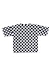 Shop_STELLA ROSSA BY LES PETITS_Black Cotton Checkered Pattern T-shirt_at_Aza_Fashions