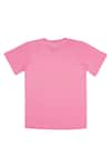 Shop_Rang by Lespetits_Pink Cotton Round Neck T-shirt  _at_Aza_Fashions